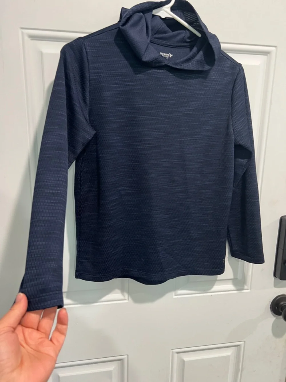 Old Navy Dark Navy Hooded Long-Sleeve Top